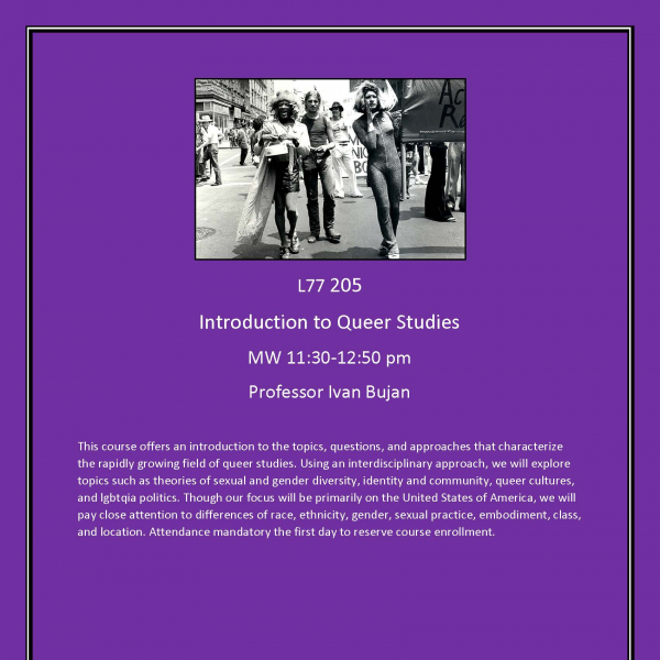 Intro to Queer Studies available Fall 2021